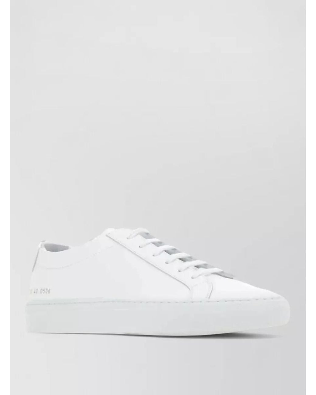 Common Projects White Calf Leather Lace-Up Sneakers for men