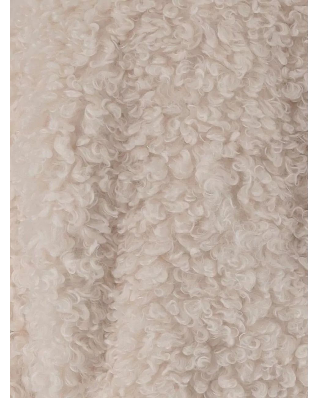 Stand Studio Natural Faux Fur Oversized Cropped Jacket