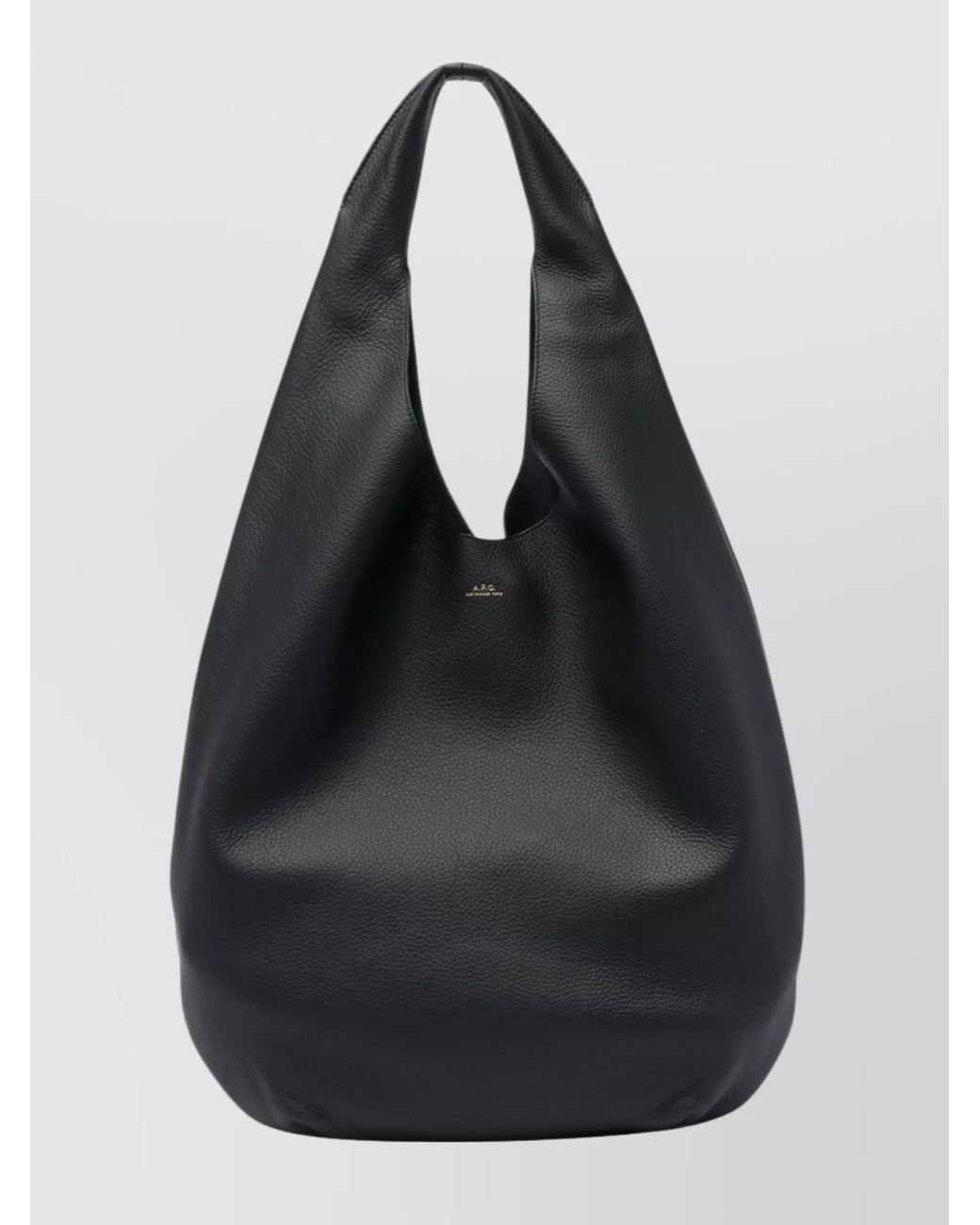 A.P.C. Black Neige Leather Shoulder Bag