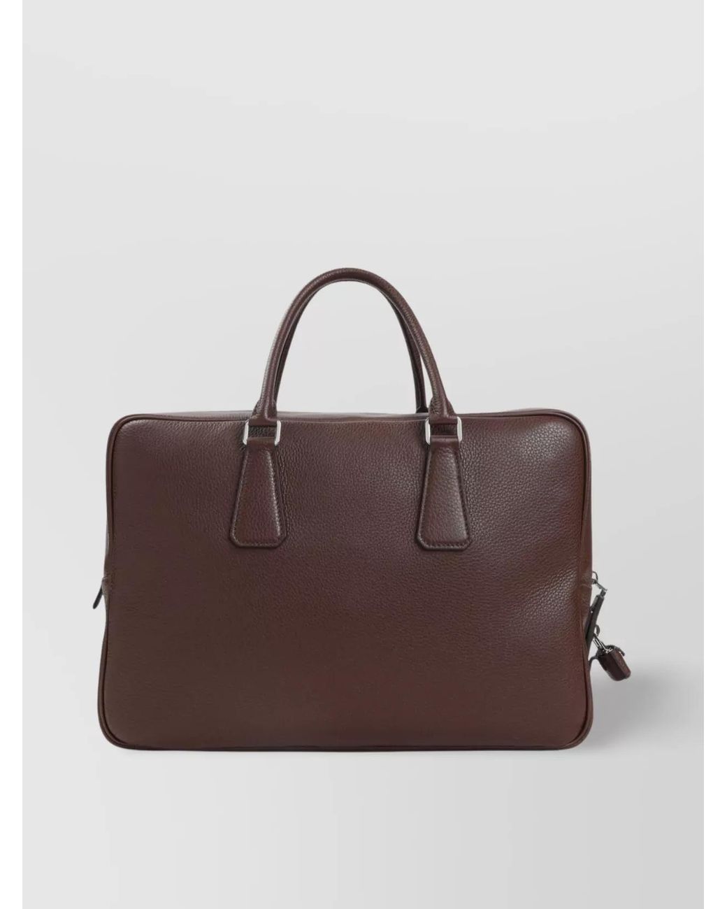 Prada Brown Leather Tote Bag for men