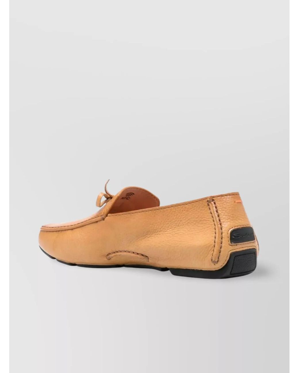 Santoni Natural Leather Loafers for men