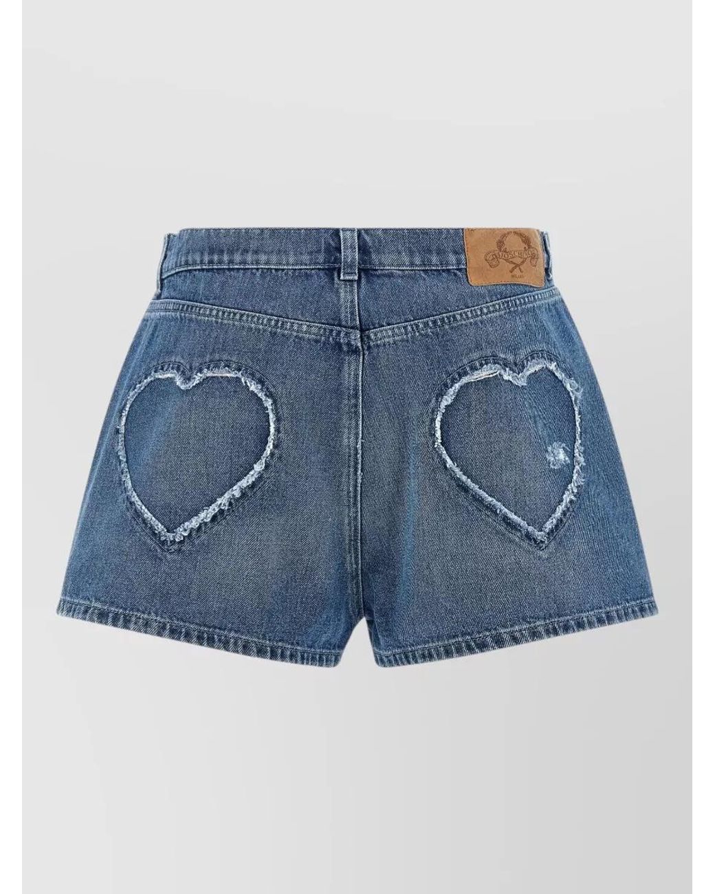 Moschino Blue Cotton Mini Shorts