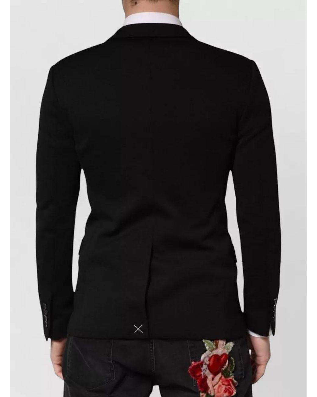 Dolce & Gabbana Black Wool Single Breasted Blazer for men
