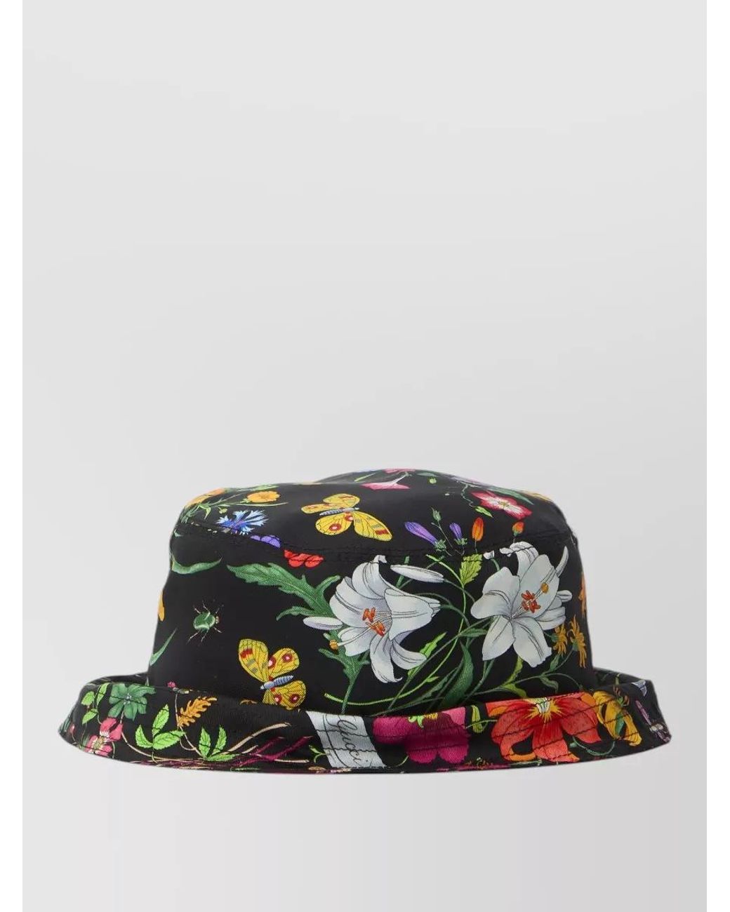 Gucci Green Silk Printed Bucket Hat