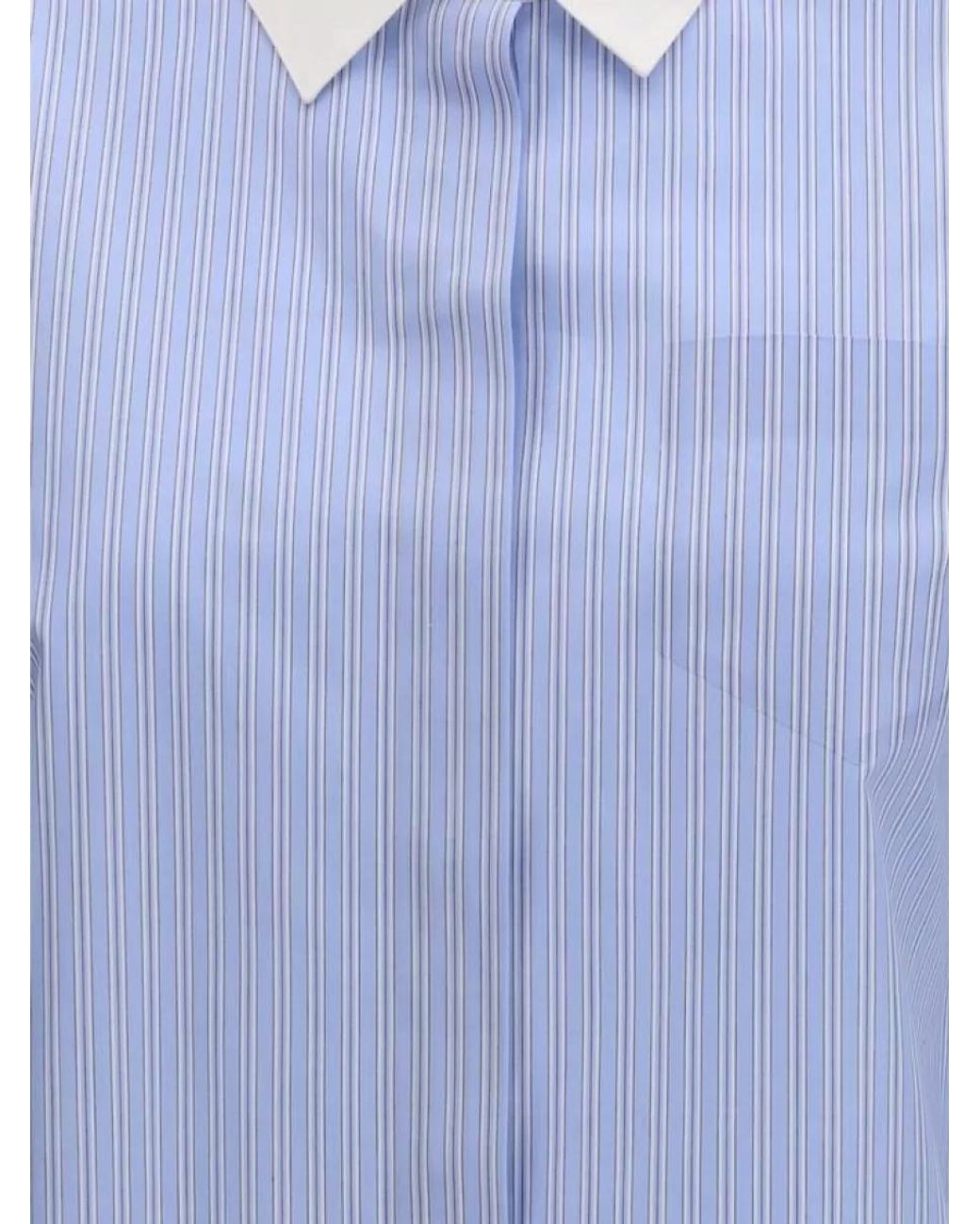 Tory Burch Blue Cotton Pattern Shirt
