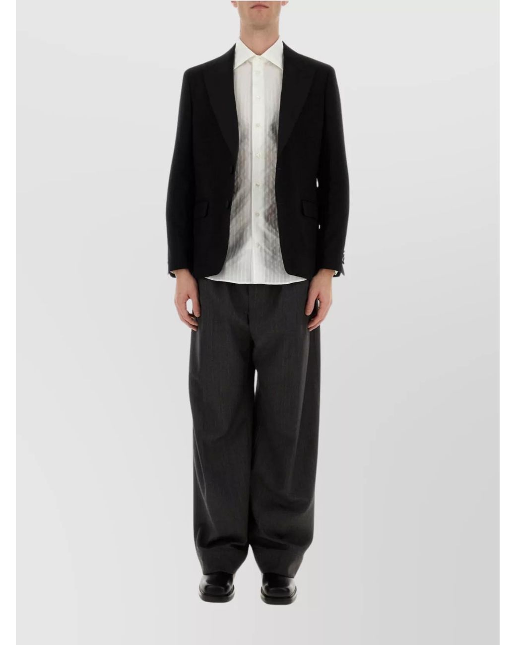 Etro Black Wool Single-Breasted Blazer for men