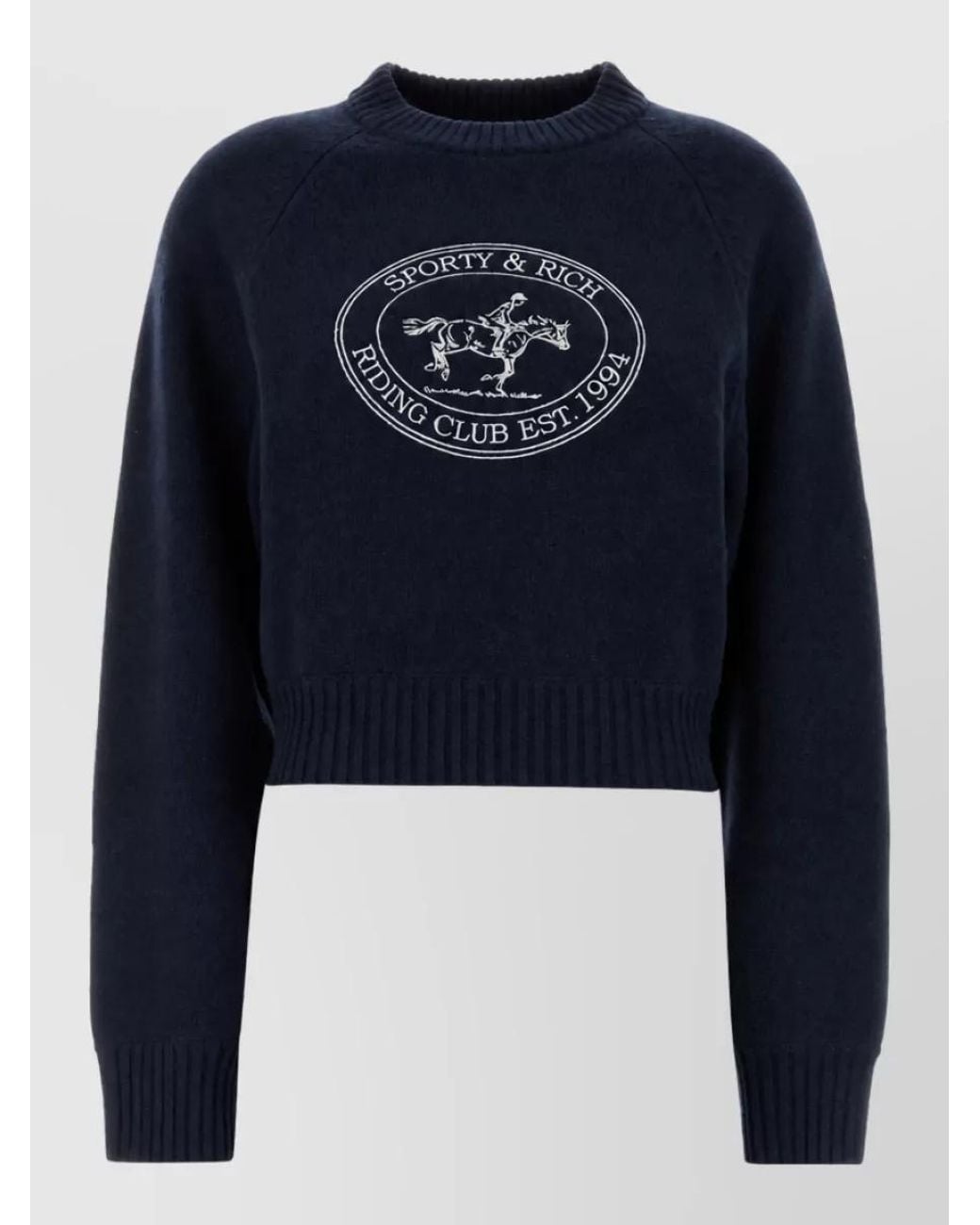 Sporty & Rich Blue Wool Sweatshirt