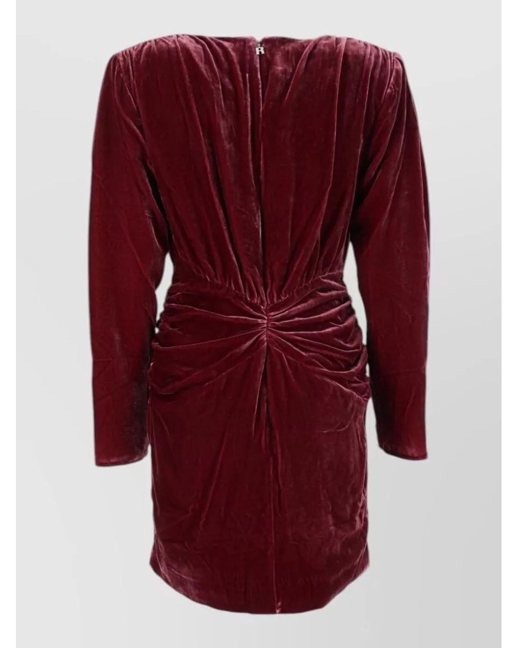 ROTATE BIRGER CHRISTENSEN Red Silk Velvet Mini Dress