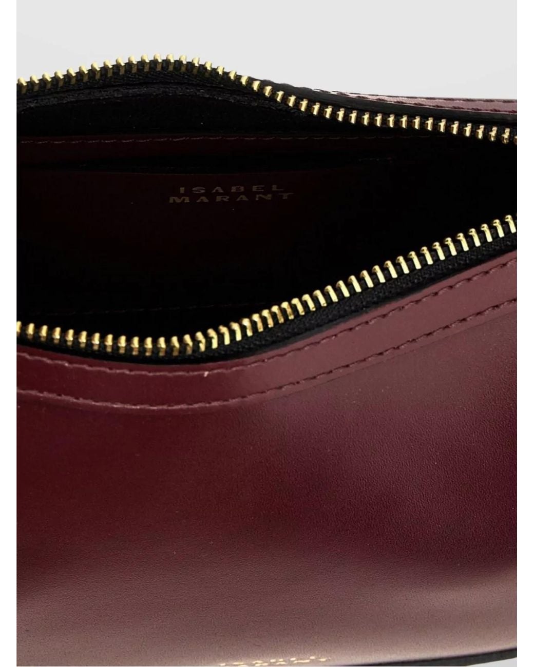 Isabel Marant Purple Oskan Moon Calf Leather Studded Shoulder Bag