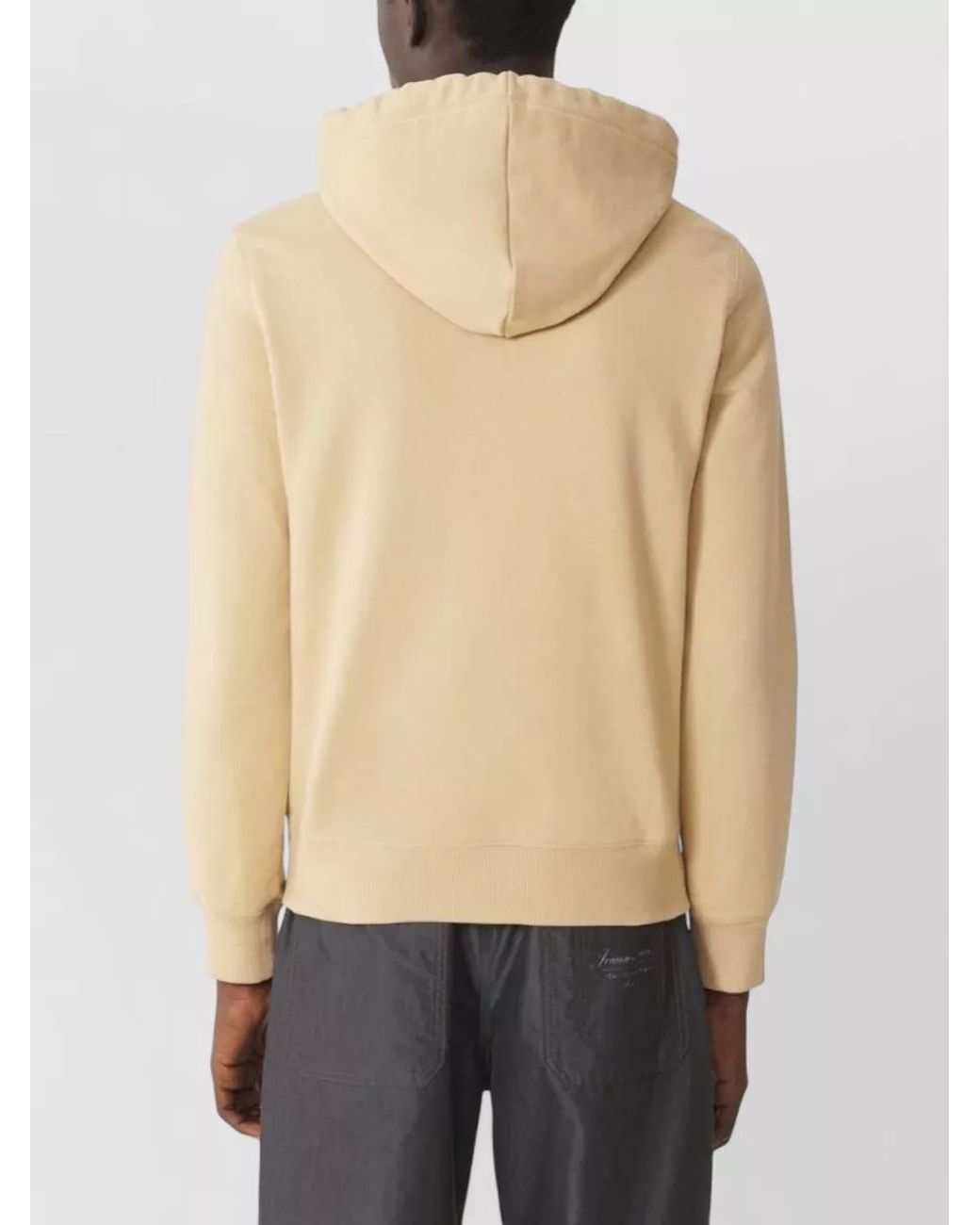 Lanvin Natural Cotton Logo-Detail Hooded Sweatshirt for men