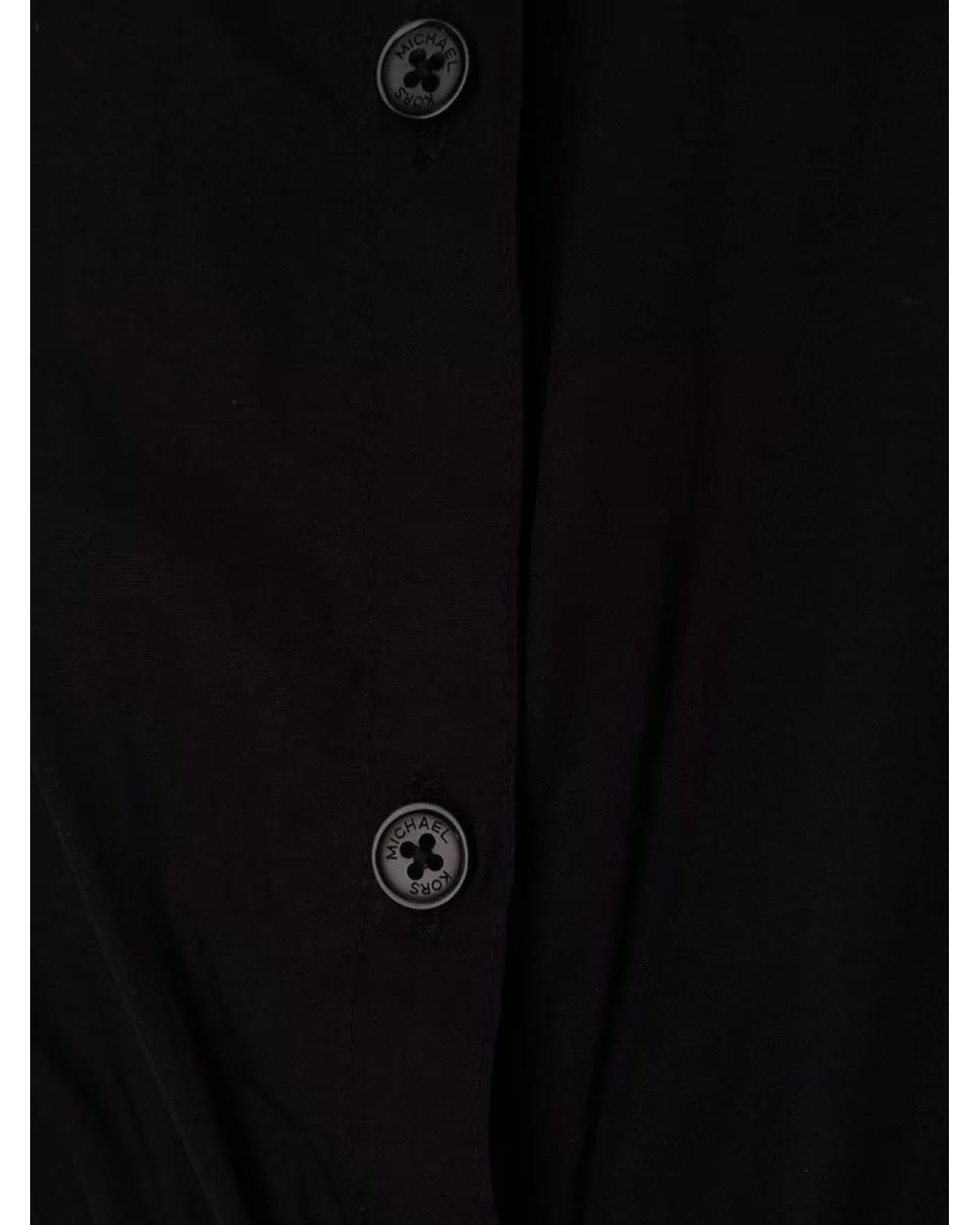 Michael Kors Black Cotton Midi Dress