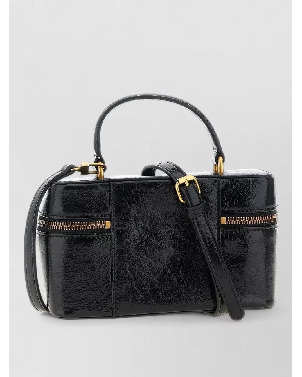 Pinko Black Vanity Soft Mini Leather Quilted Crossbody Bag