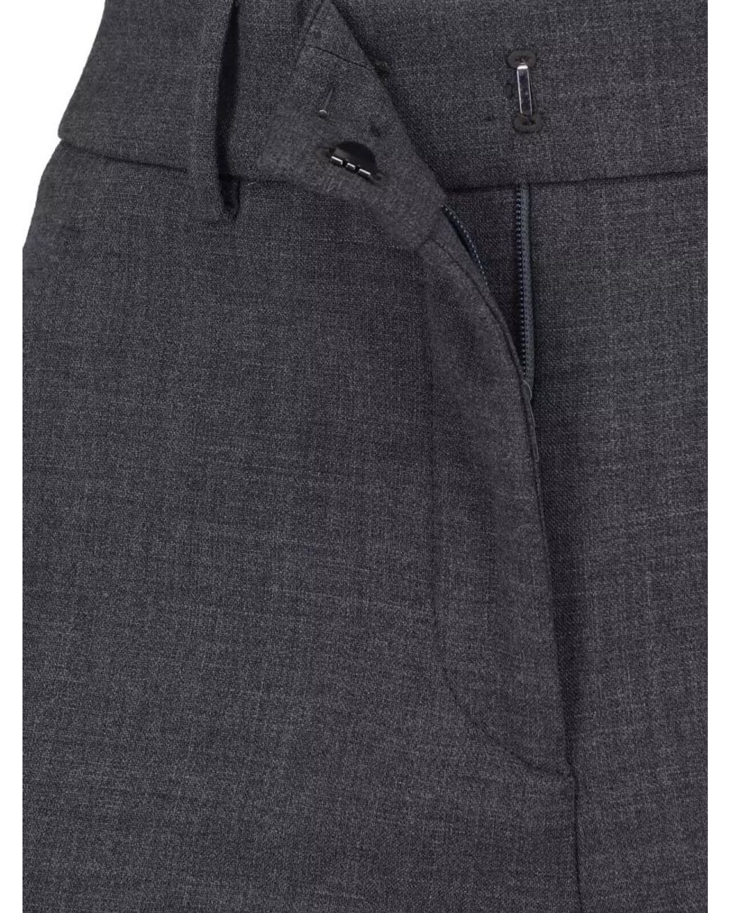 Incotex Gray Straight-Leg Suit Trousers