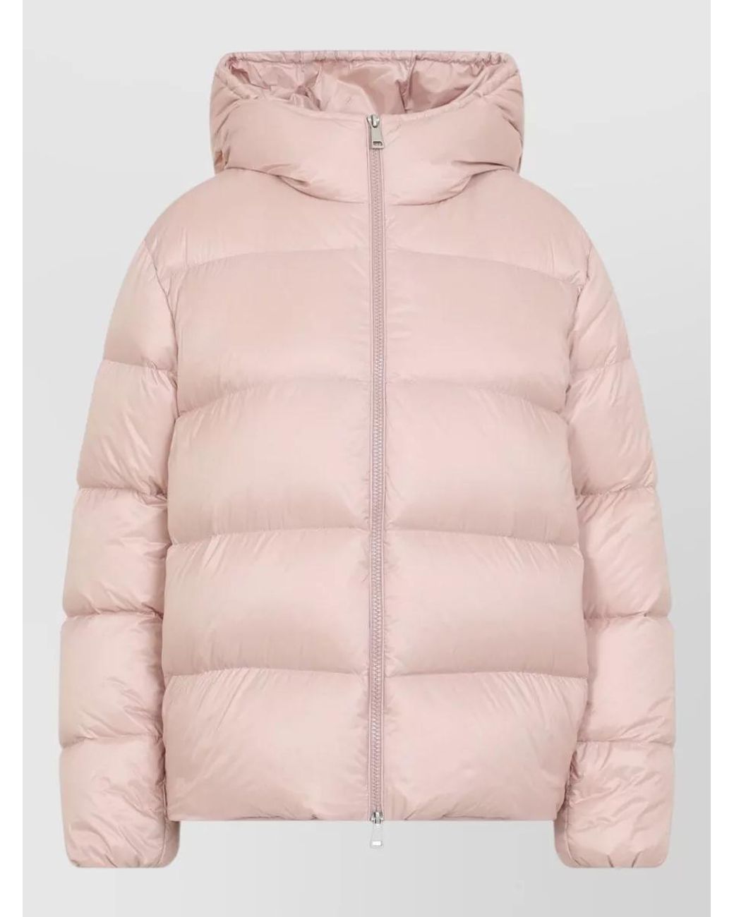 Moncler Pink Down Hooded Short Puffer Jacket