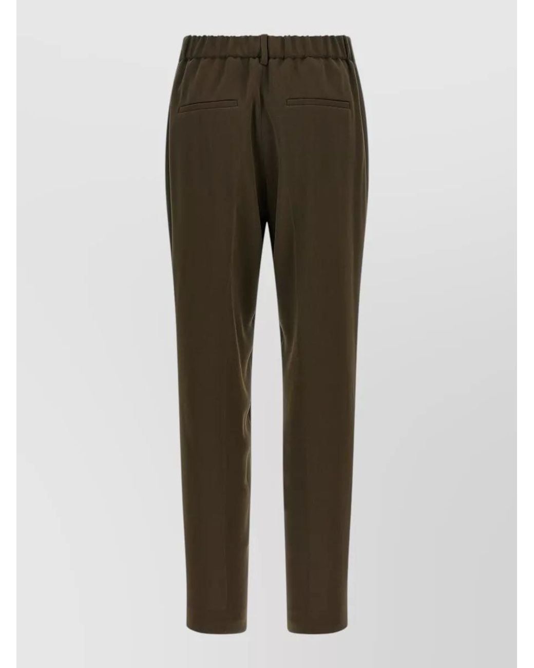 Alberto Biani Green Straight-Leg Crepe Trousers
