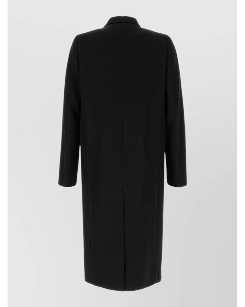 Prada Black Virgin Wool Single-Breasted Overcoat for men