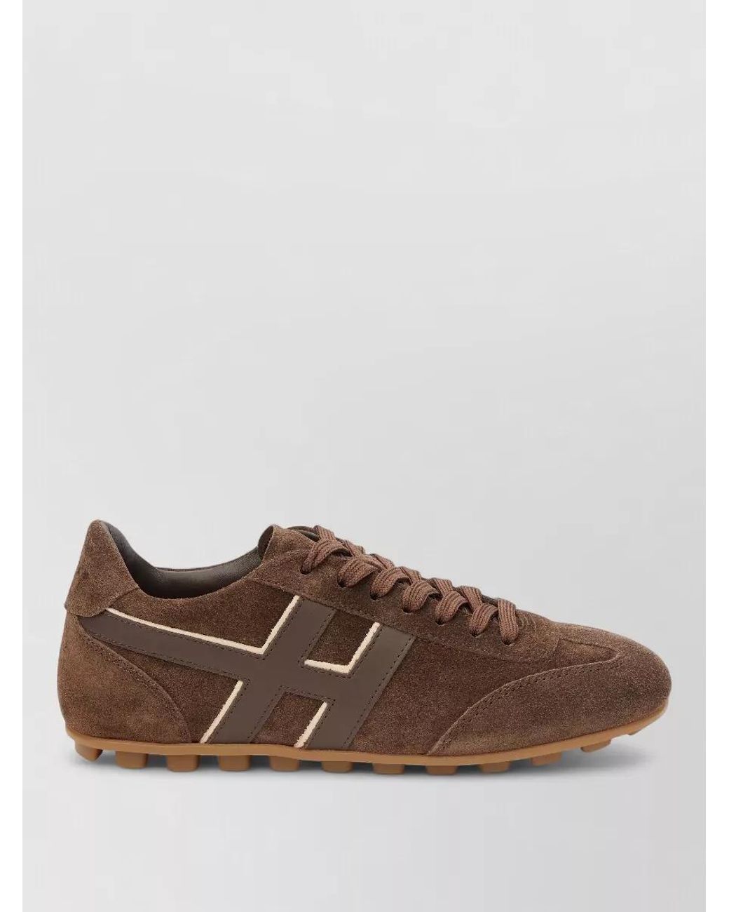 Hogan Brown Suede Lace-Up Sneakers