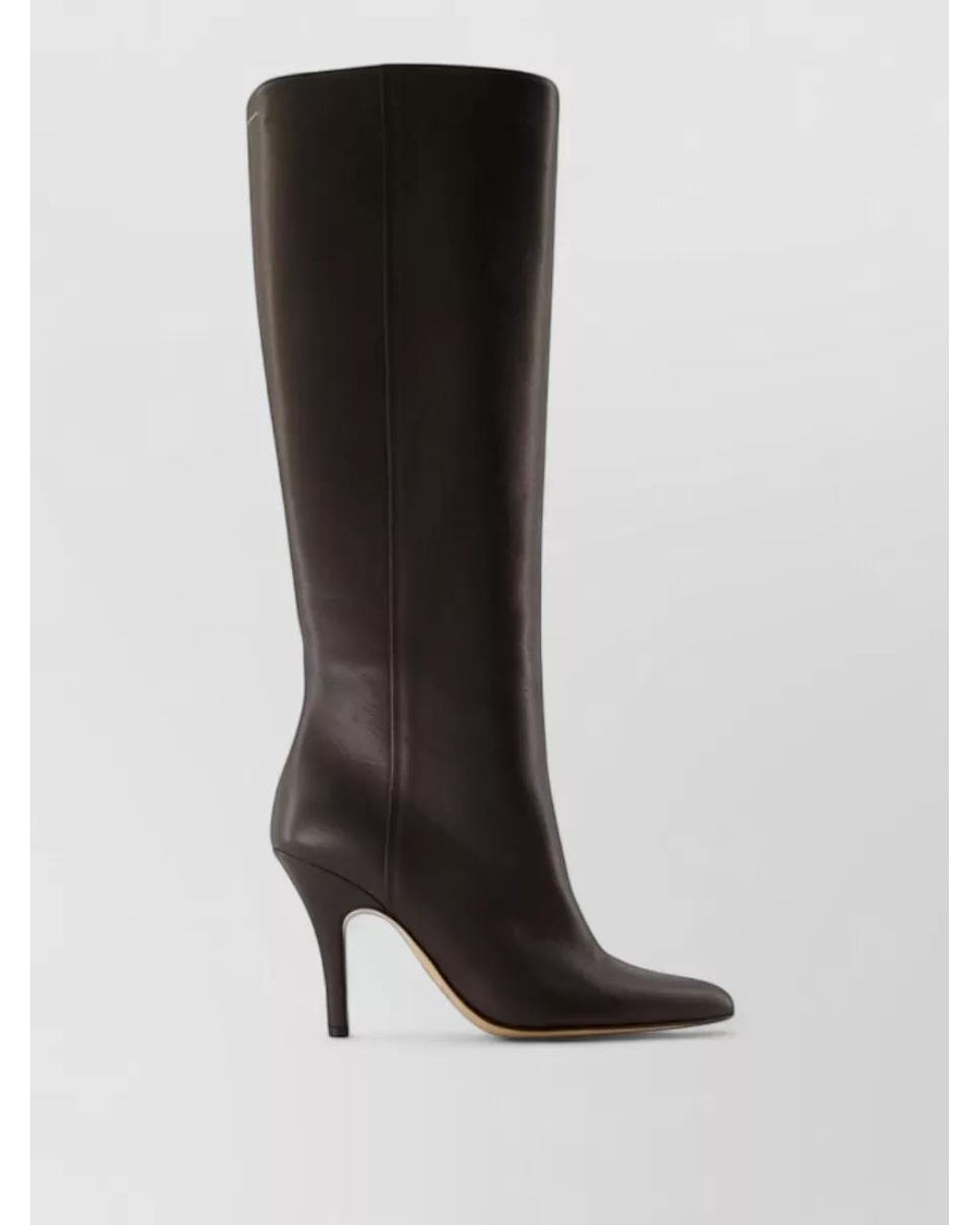 MM6 by Maison Margiela Black Leather Knee-High Boots
