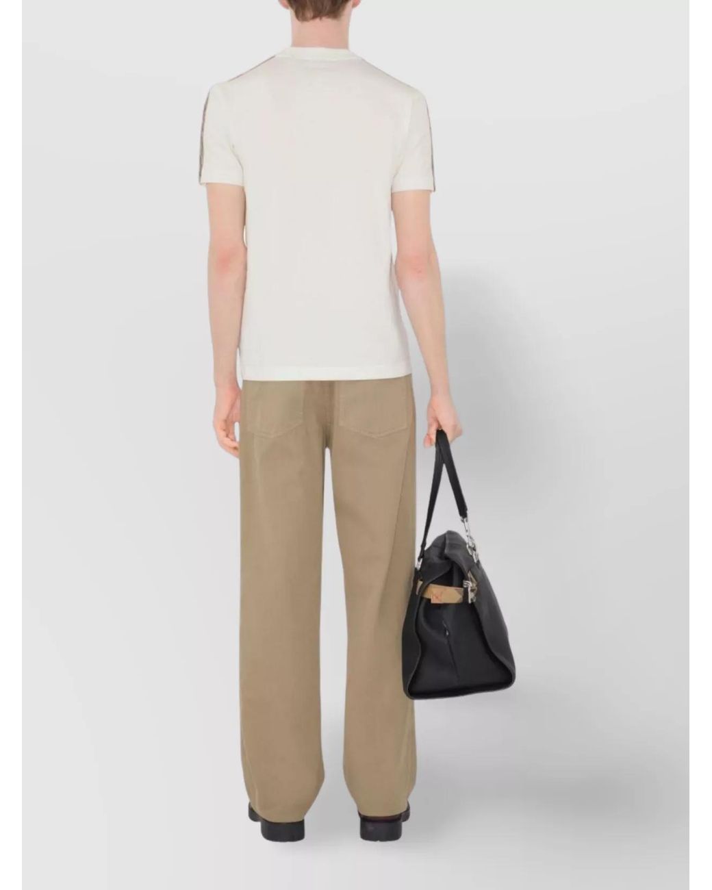 Burberry White Cotton Regular-Fit Crew-Neck T-Shirt for men