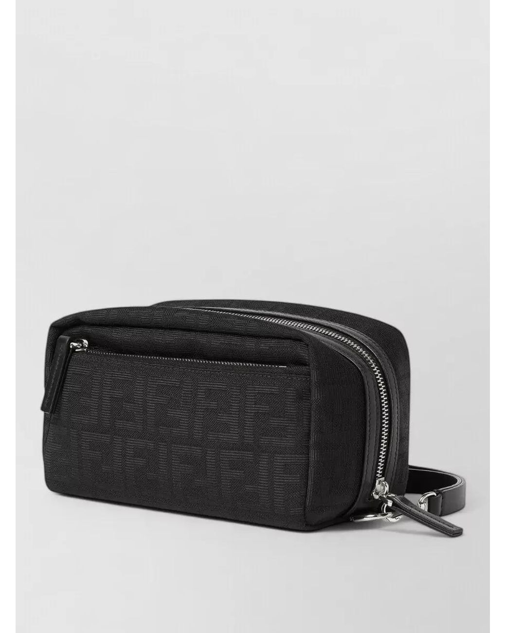 Fendi Black Jacquard Clutch Bag for men