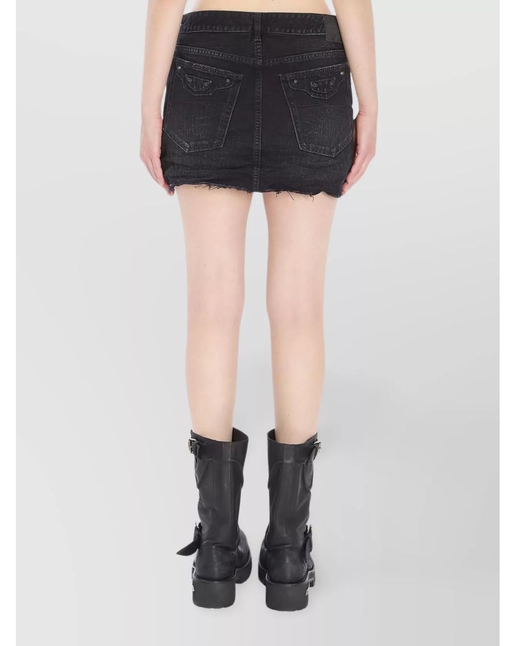 Balenciaga Multicolor Denim Slim-Fit Mini Skirt