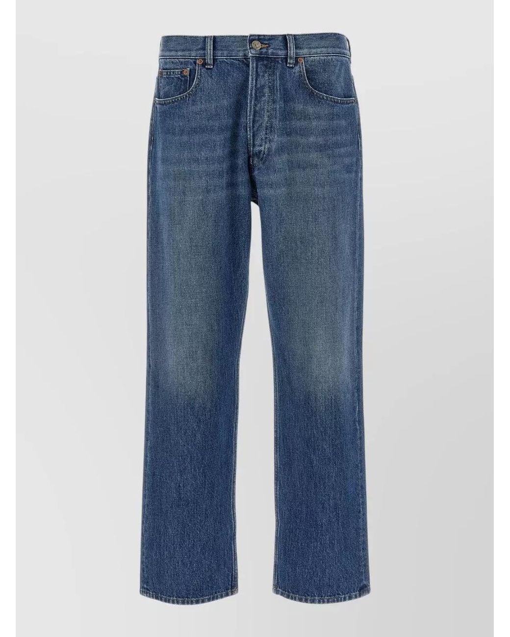 Valentino Garavani Blue Denim Regular-Fit Straight-Leg Jeans for men