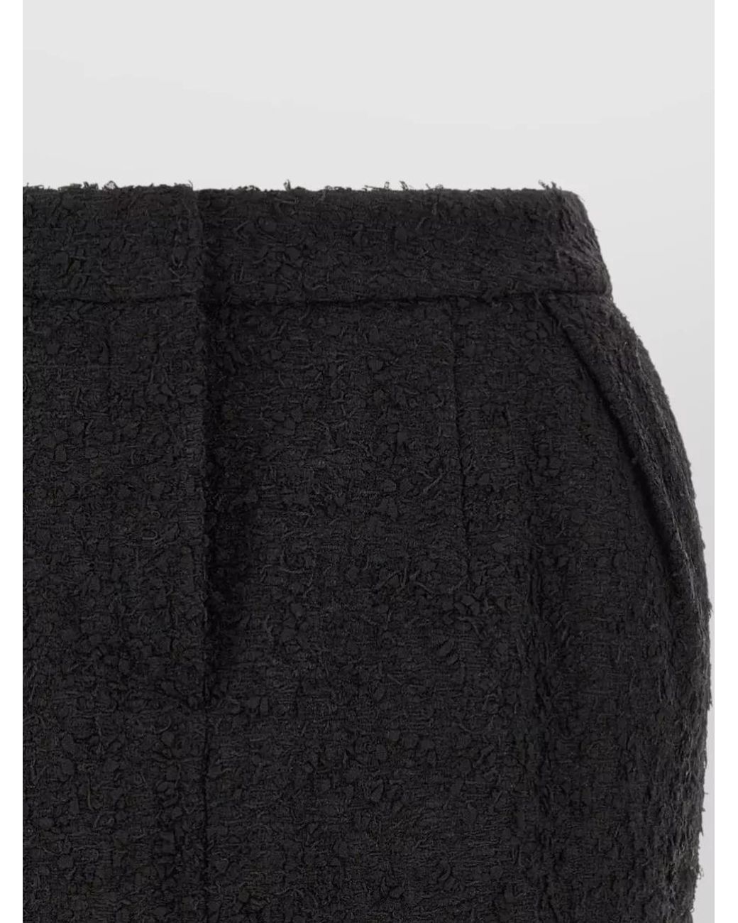 Magda Butrym Black Bouclé High-Rise Mini Skirt