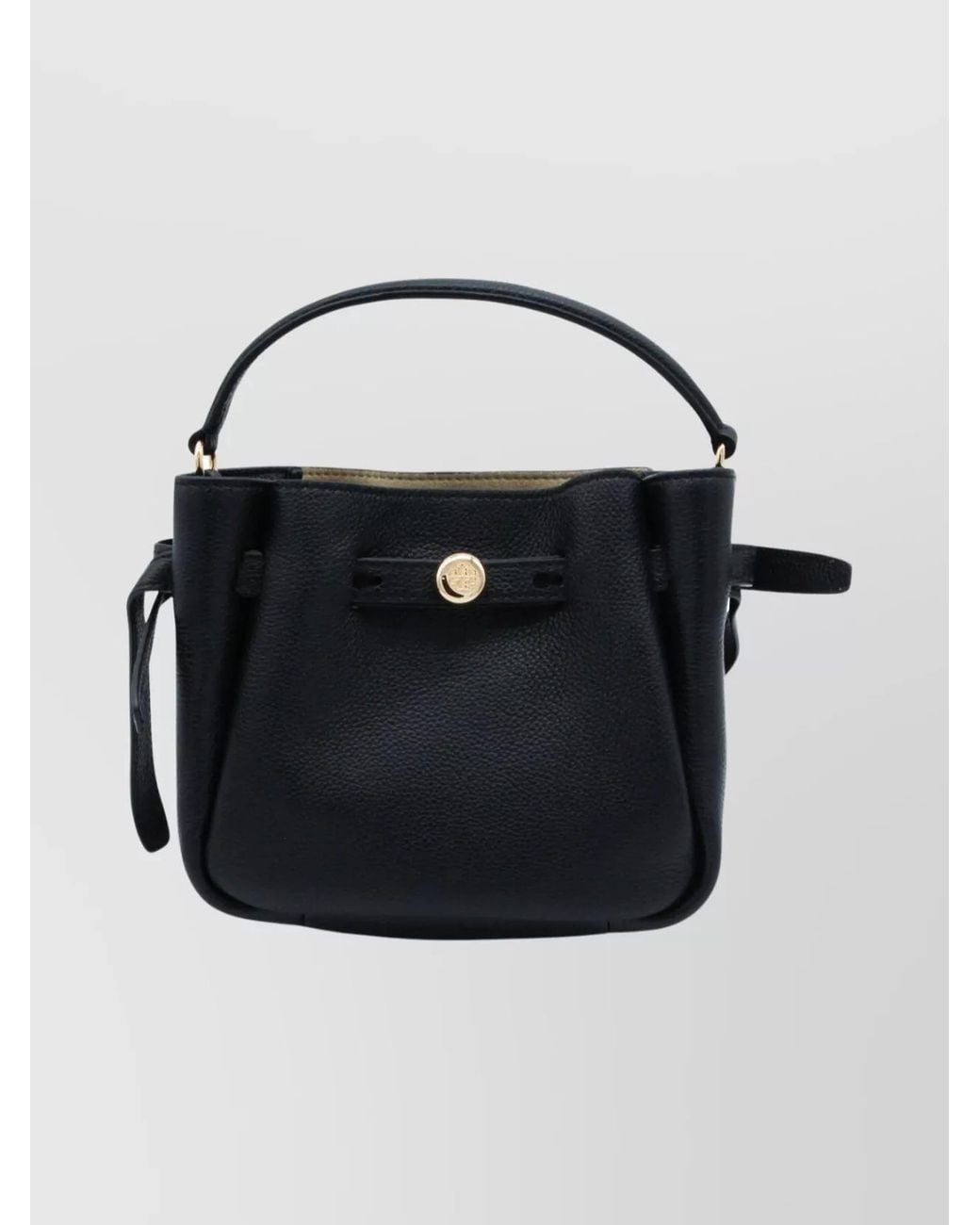 Tory Burch Black Romy Mini Leather Bucket Bag