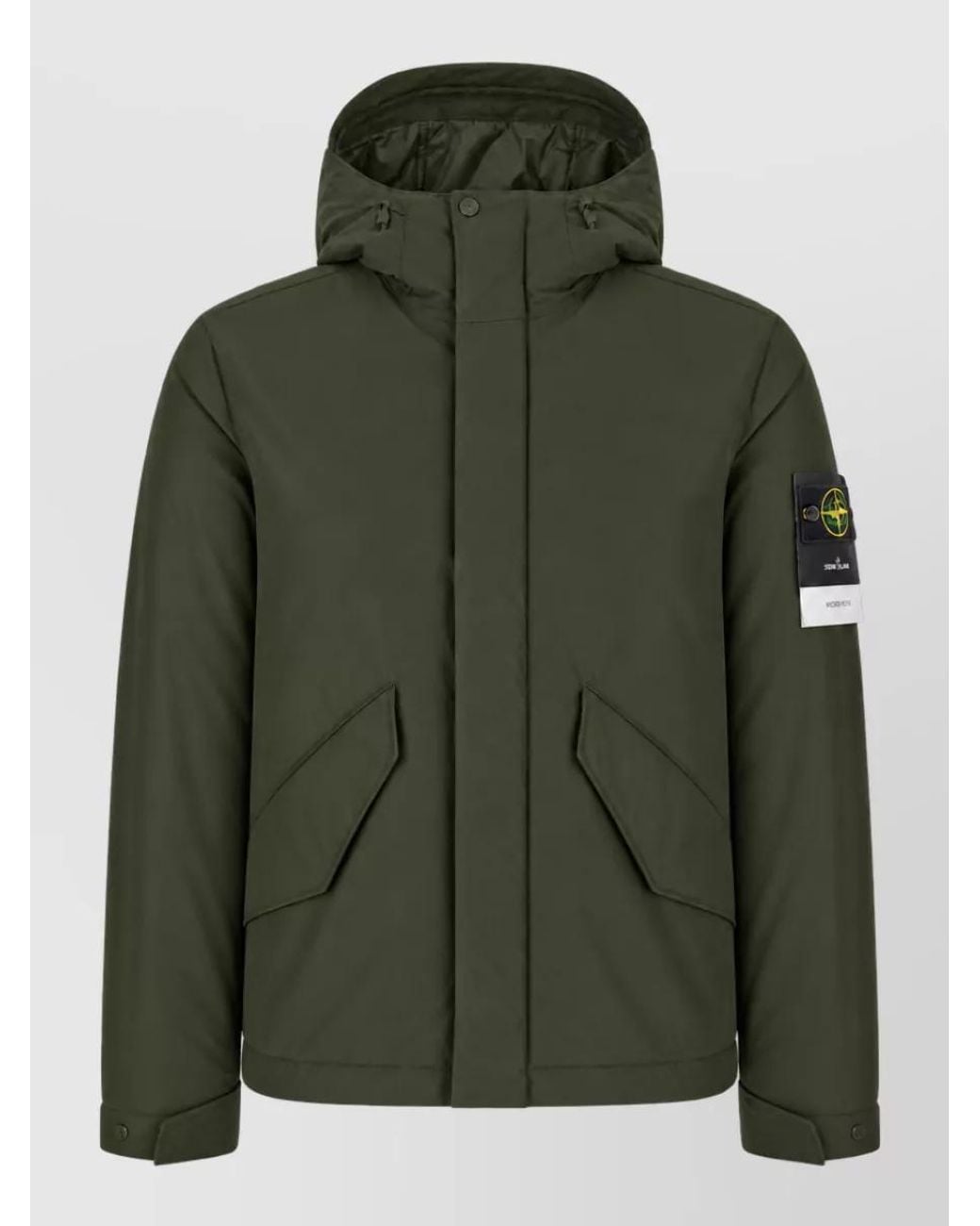 Stone Island Green Padded Coat for men