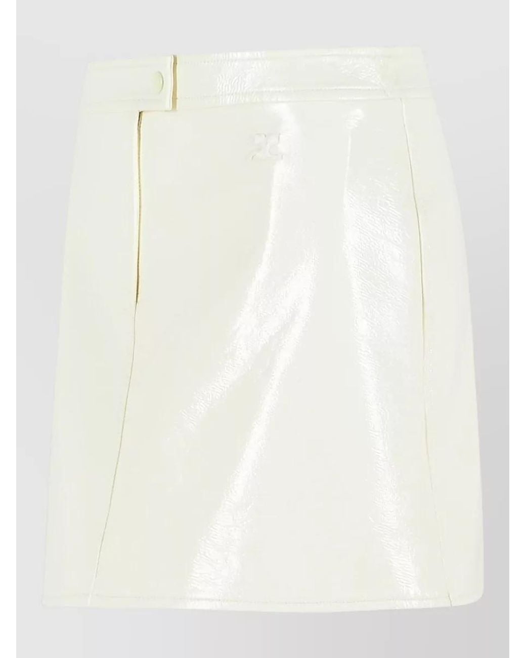 Courreges White Cotton Blend Mini Skirt