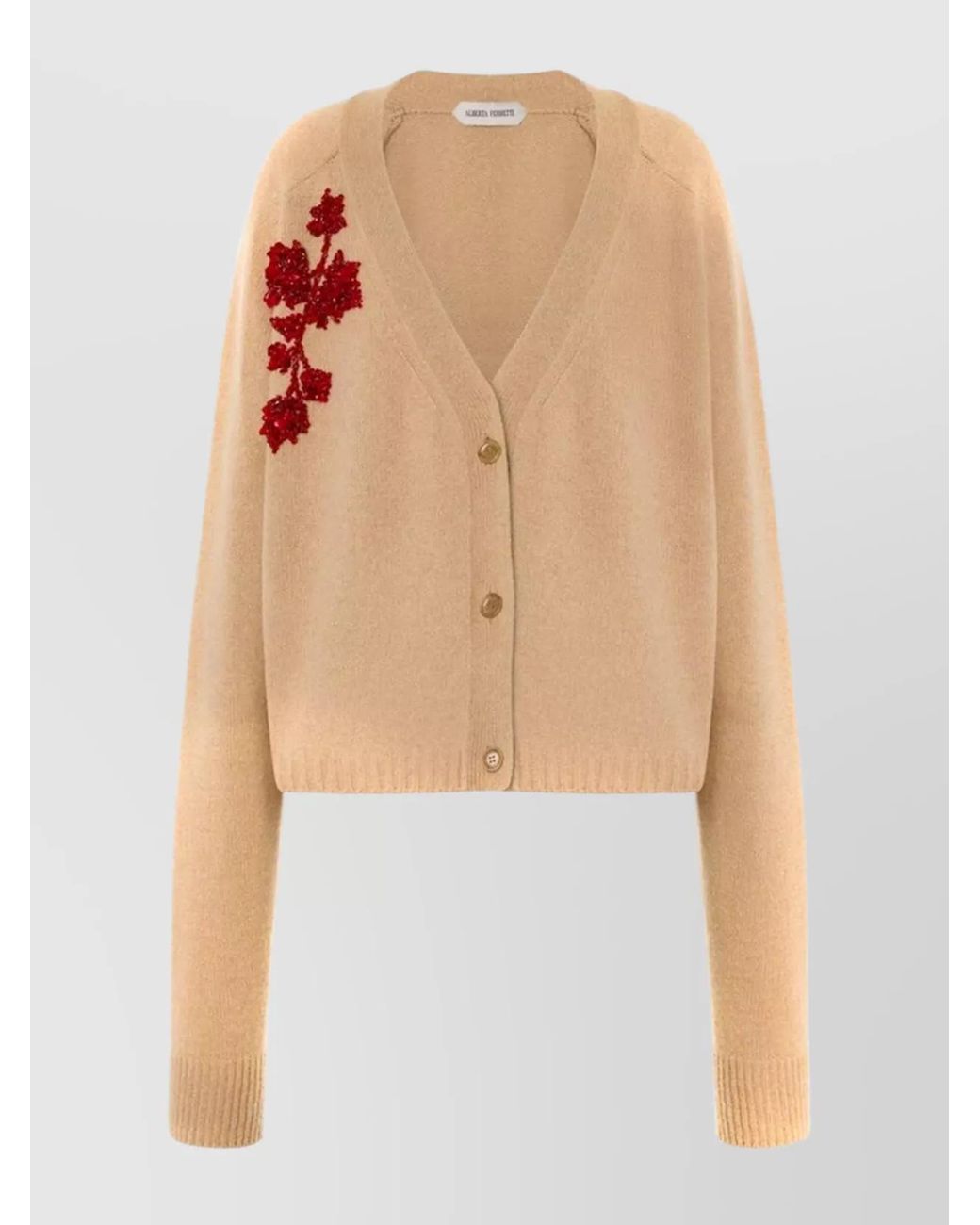 Alberta Ferretti Blue Cashmere Wool Cardigan
