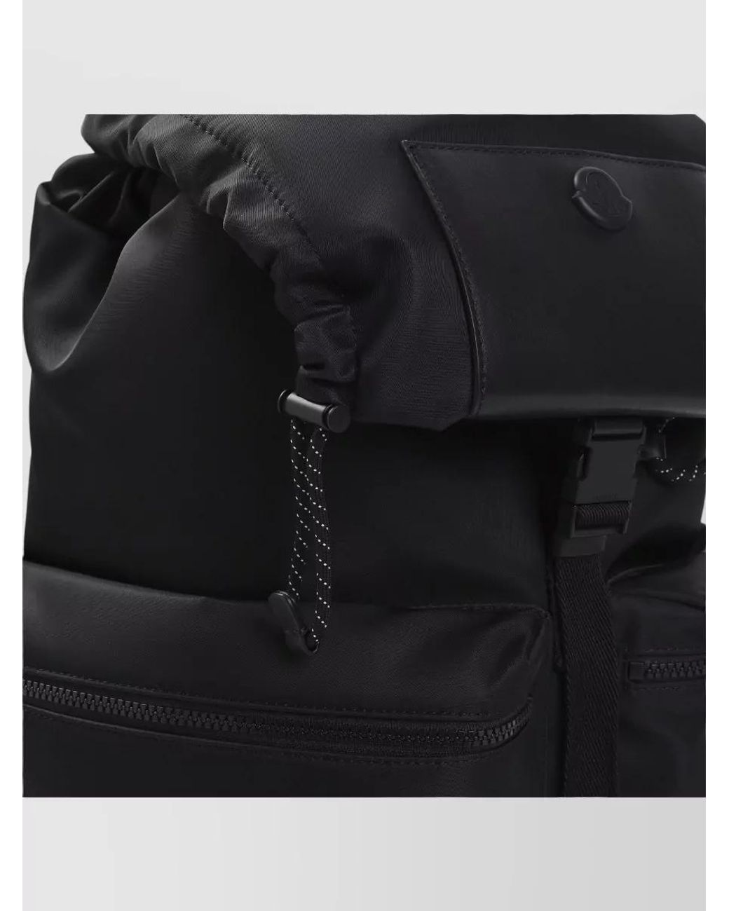 Moncler Black Nylon Backpack for men