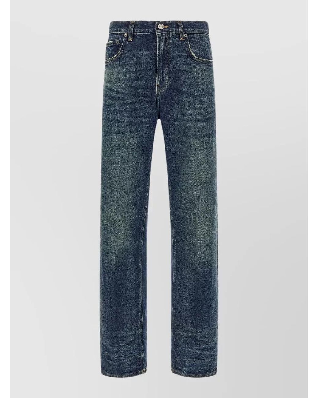 Haikure Blue Denim Relaxed-Fit Jeans