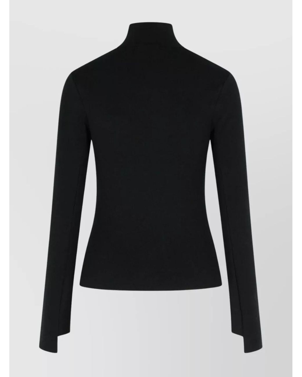 Courreges Black Turtleneck Knitted Top