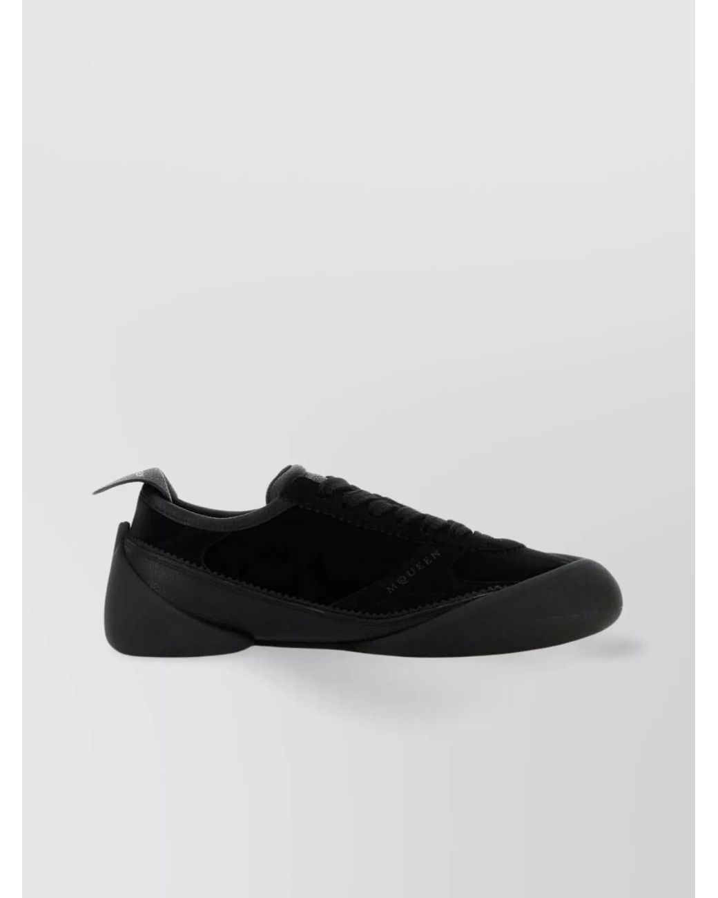 McQueen Black Suede And Fabric Low-Top Sneakers