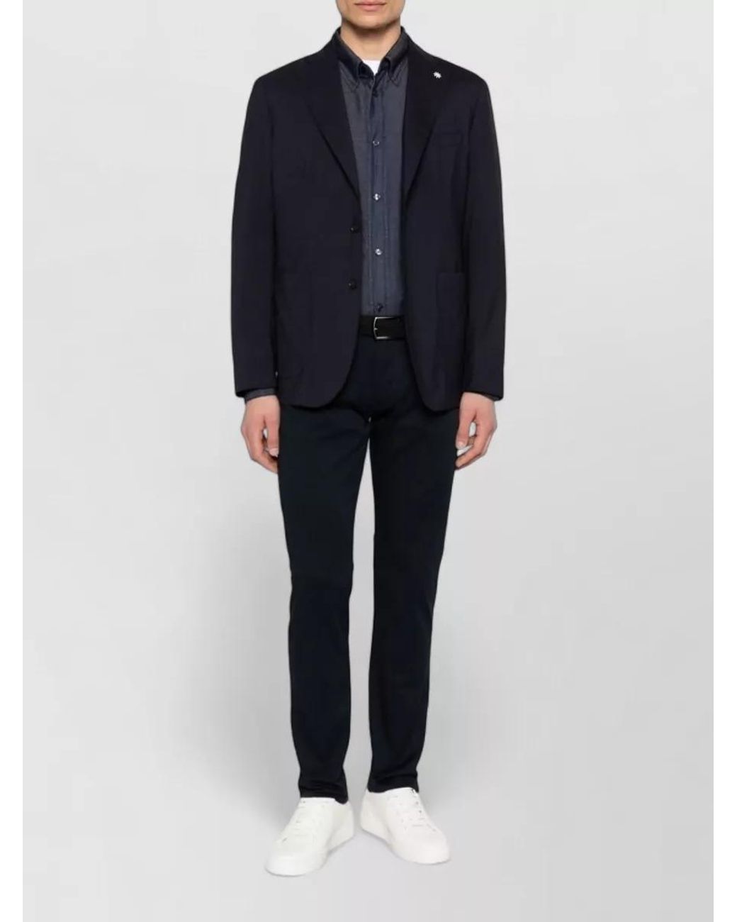 Emporio Armani Blue Denim Slim Straight-Leg Jeans for men