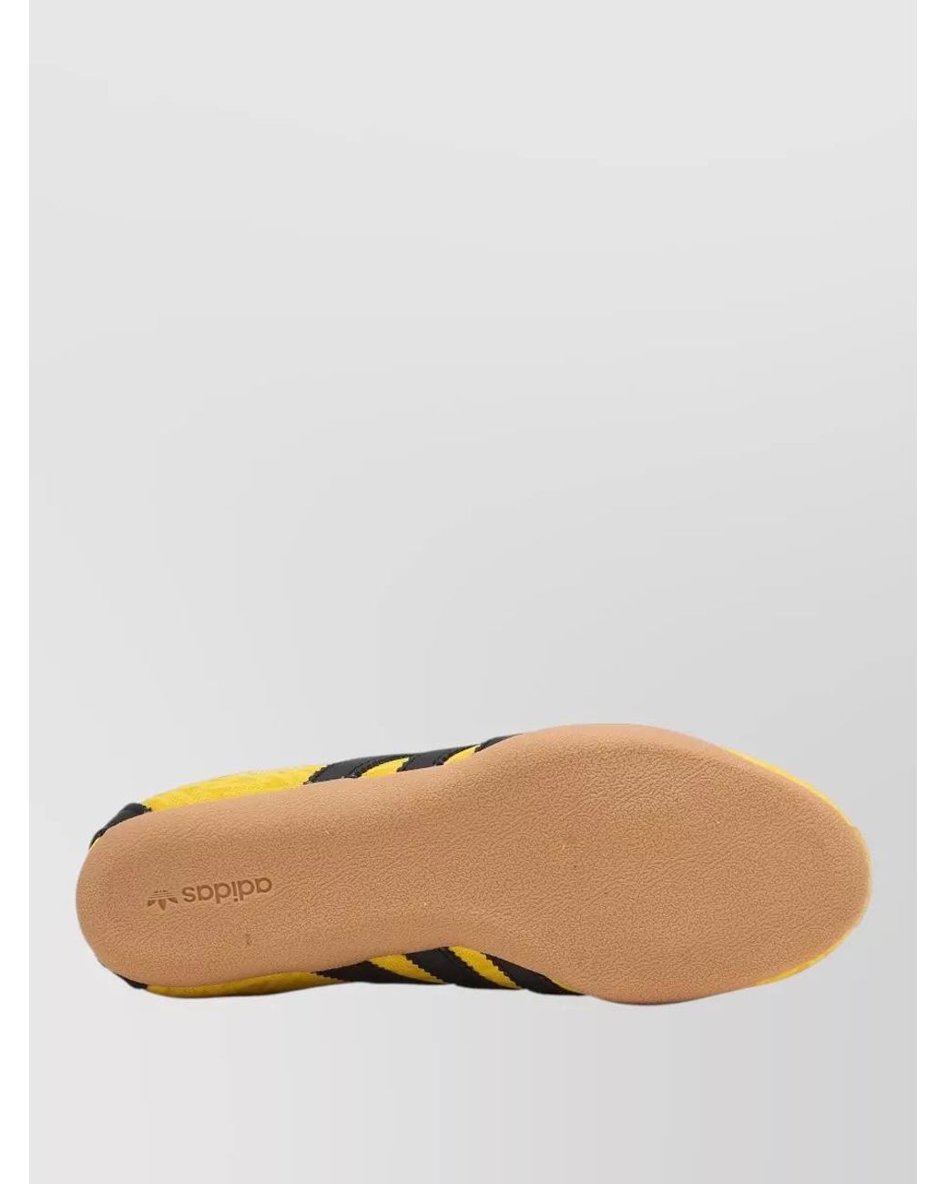 Adidas Yellow Leather Lace-Up Sneakers