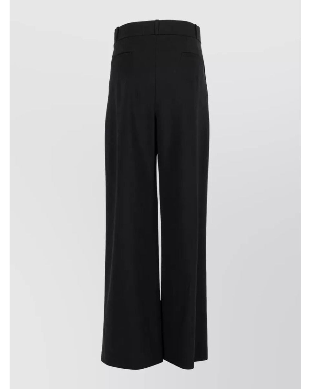Loulou de Saison Black Virgin Wool Wide-Leg Trousers