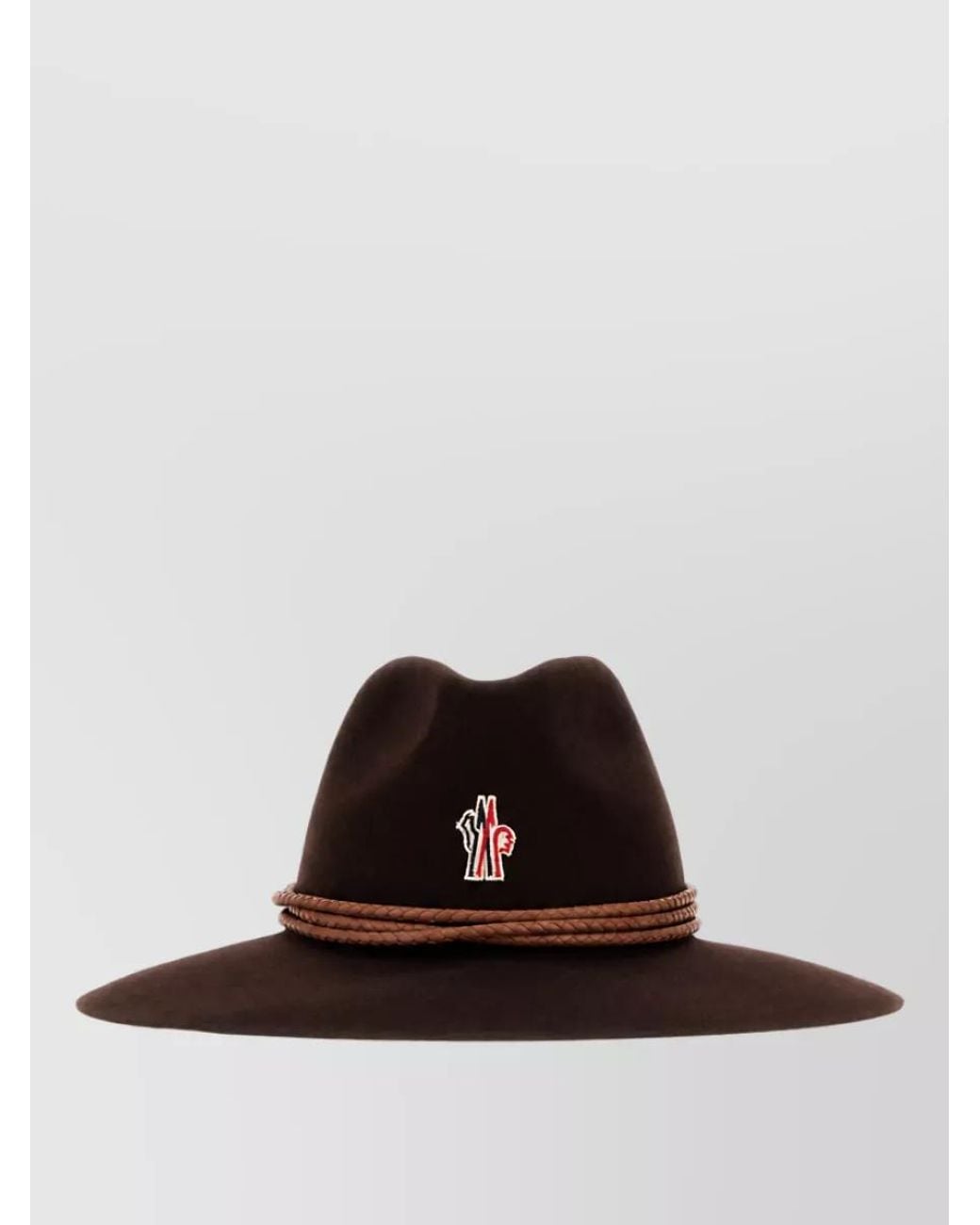 Moncler Brown Wool Fedora Hat