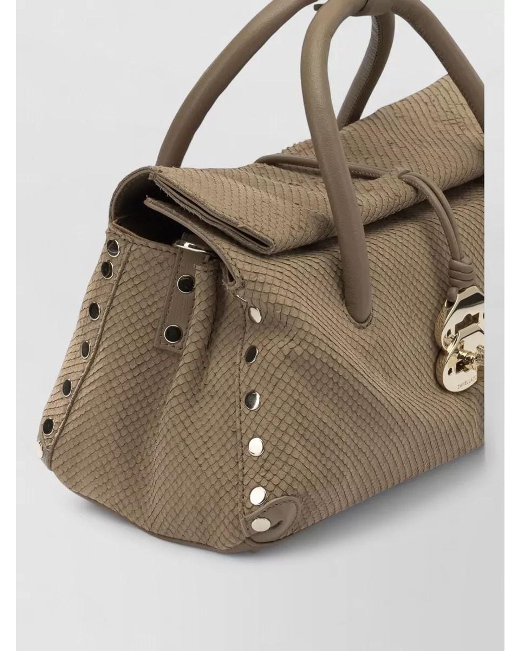 Zanellato Metallic Leather Shoulder Bag