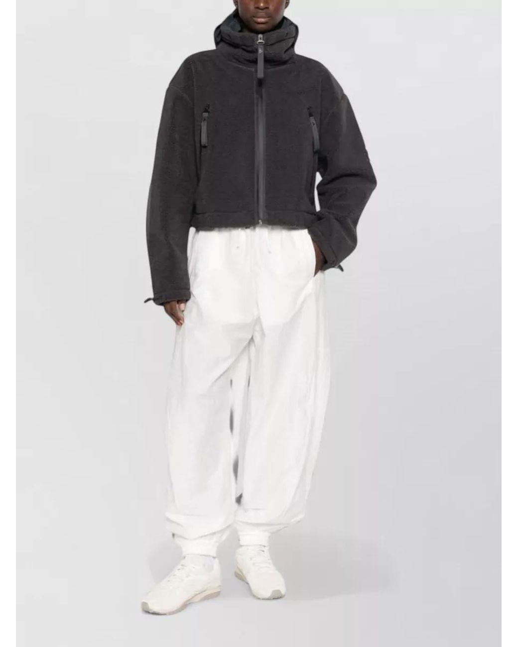 Adidas By Stella McCartney White Hooded Zip-Up Jacket