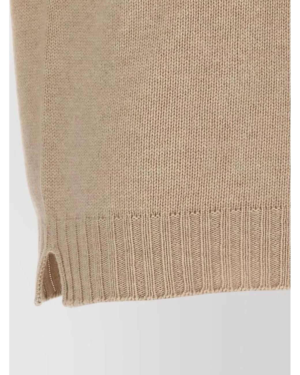 Ma'ry'ya Natural Cashmere Blend Crewneck Sweater for men
