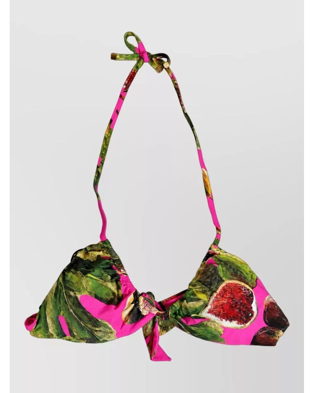 Dolce & Gabbana Pink Printed Bikini Top