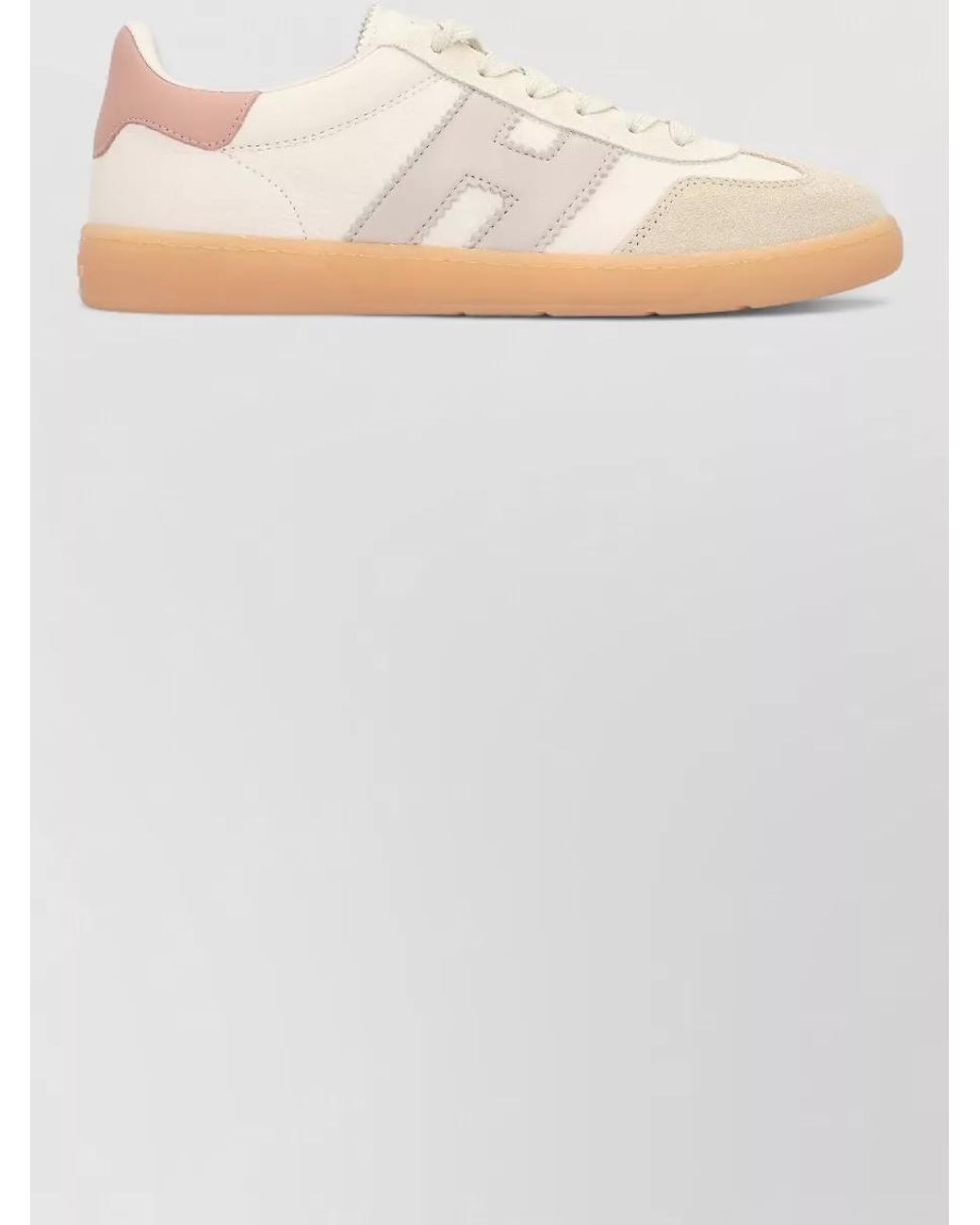 Hogan Natural Leather Lace-Up Sneakers