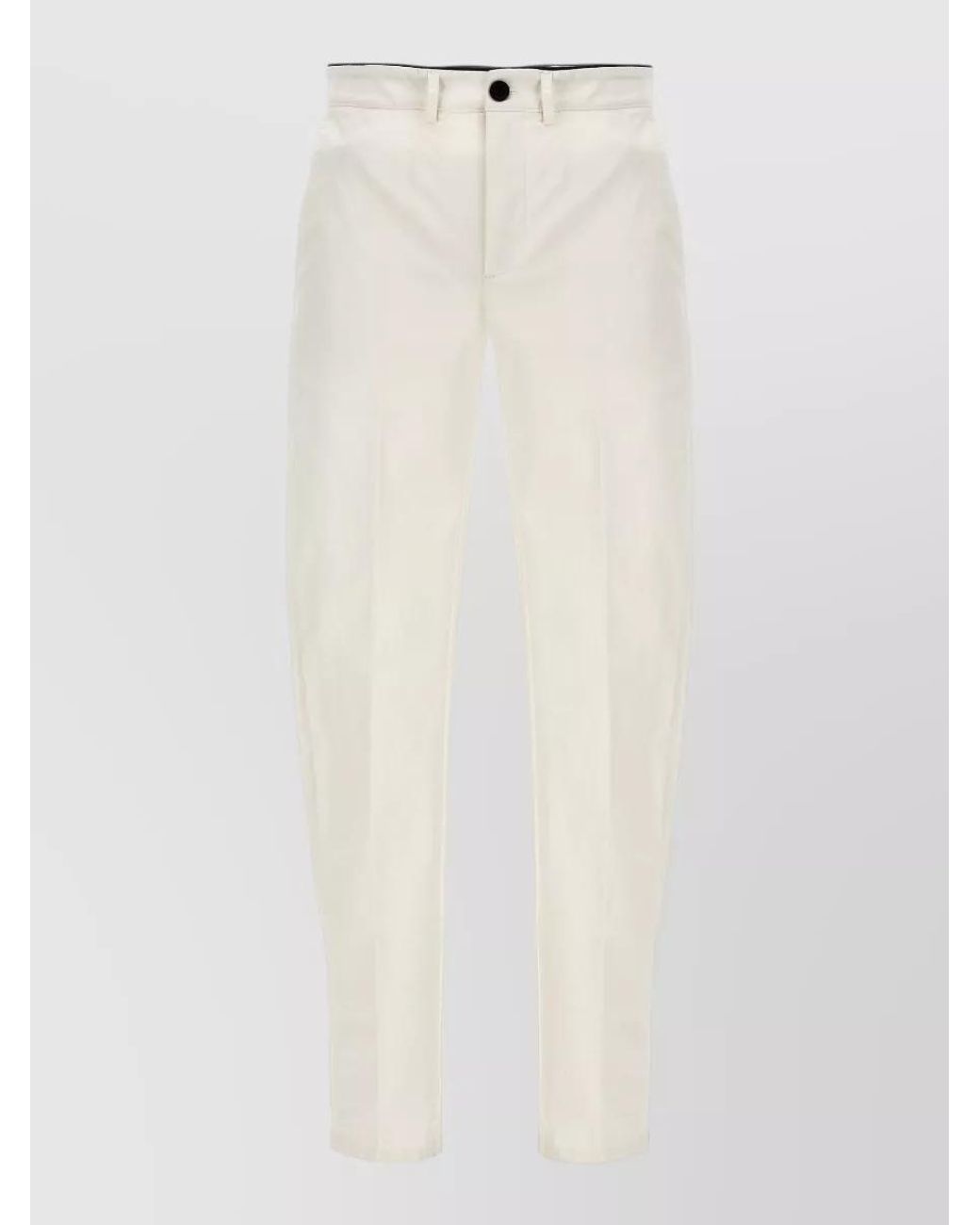 Department 5 White Cotton Regular-Fit Straight-Leg Pants for men