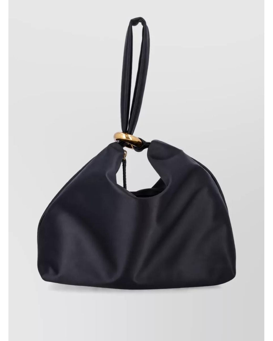 By Malene Birger Blue Satin Top Handle Clutch Bag