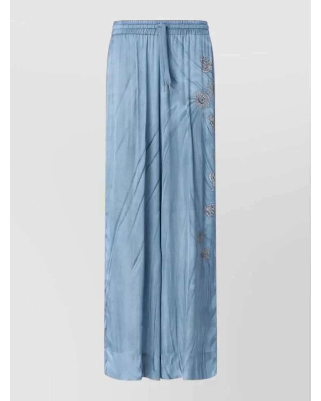 Pinko Blue Wide-Leg Trousers