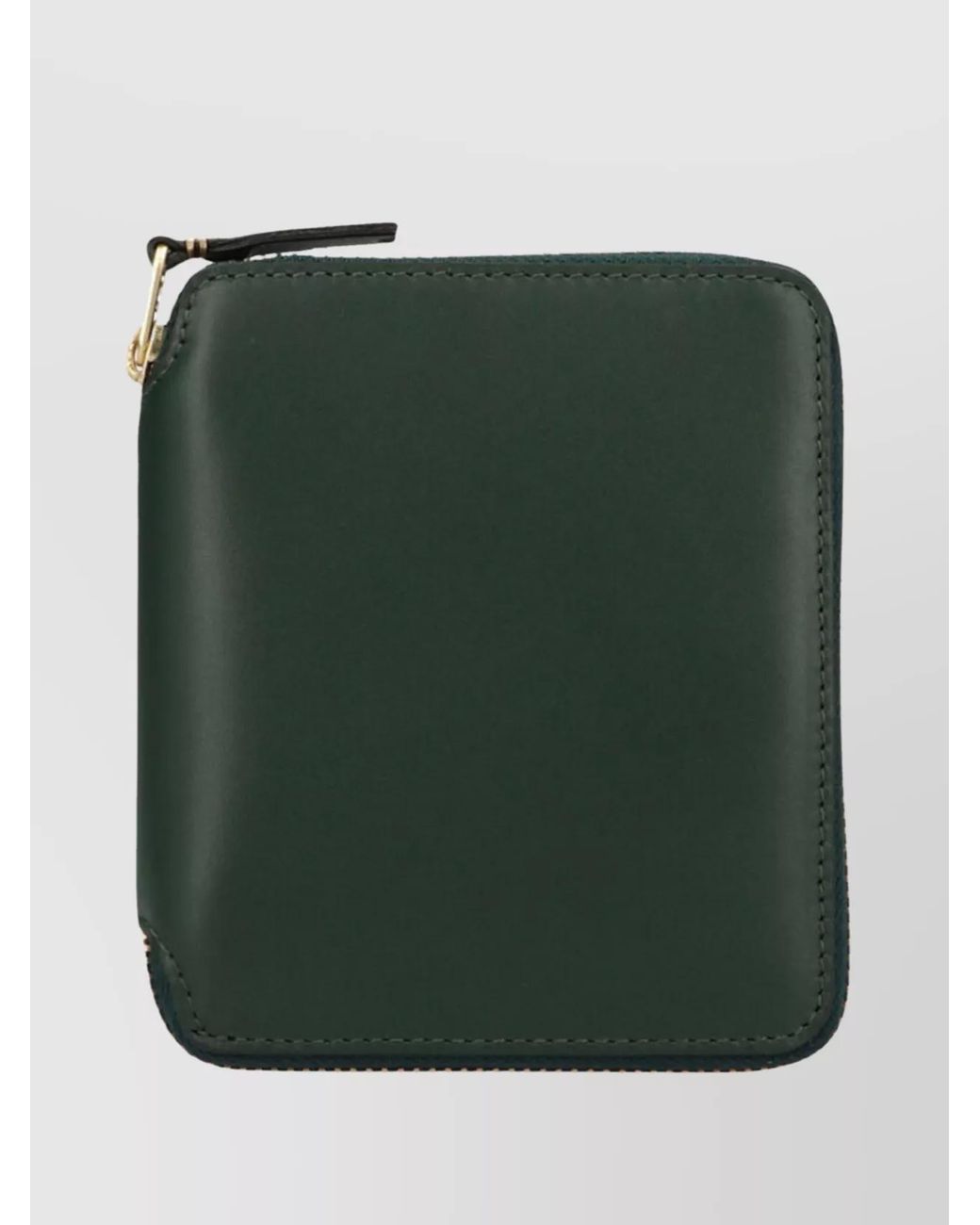 Comme des Garçons Green Leather Zip-Around Wallet