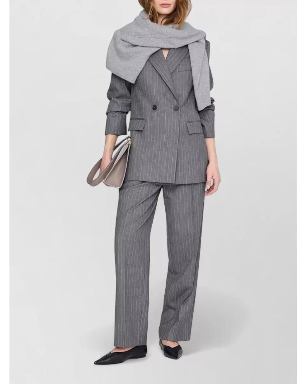 Anine Bing Gray Wool Blazer
