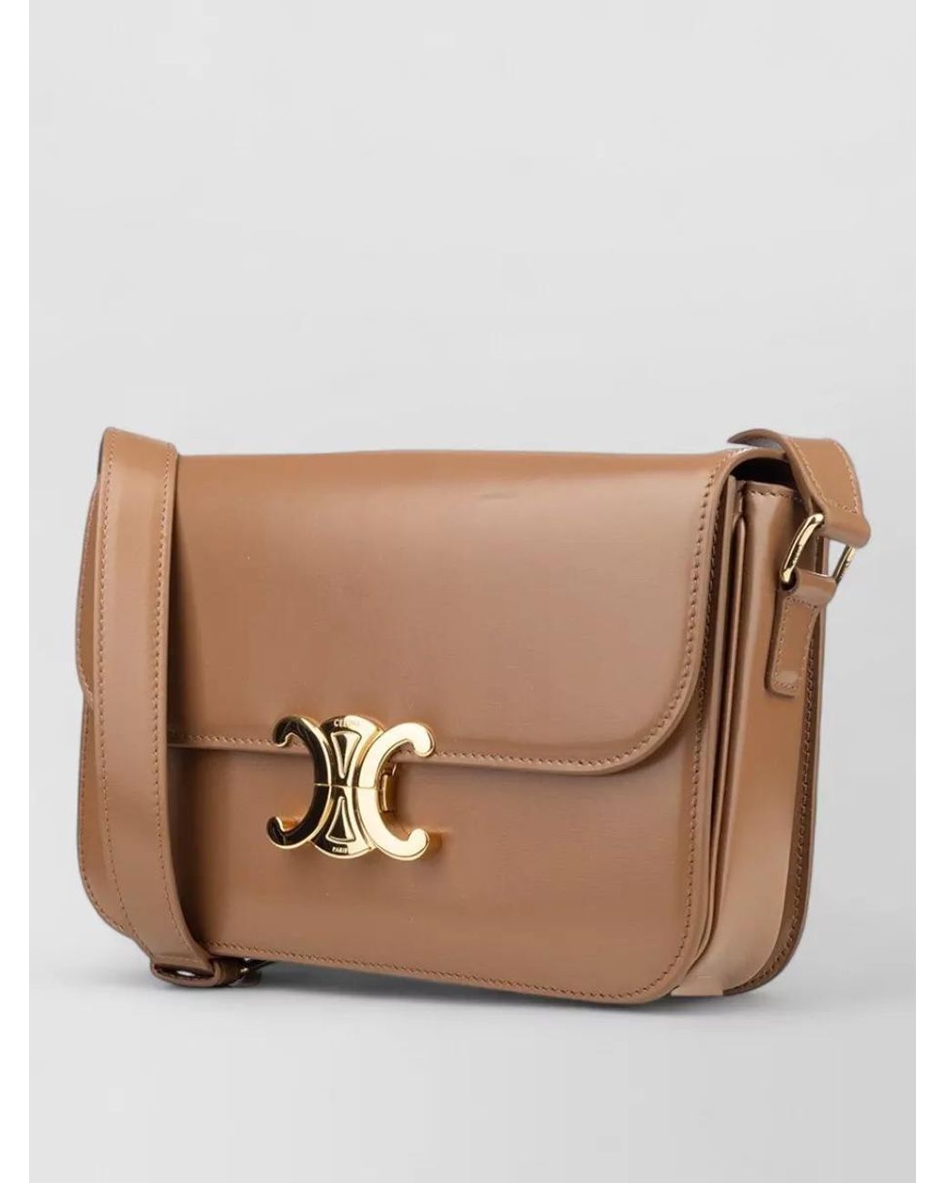 Céline Brown Calfskin Crossbody Bag